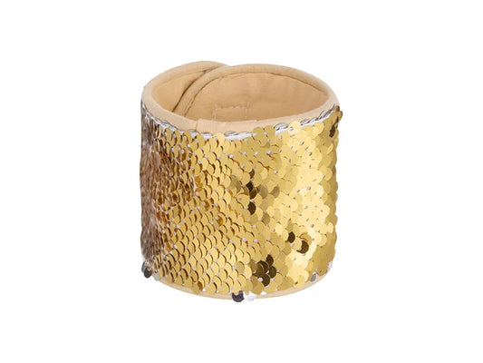 Sublimation Sequin Bracelet (Gold W/ White)