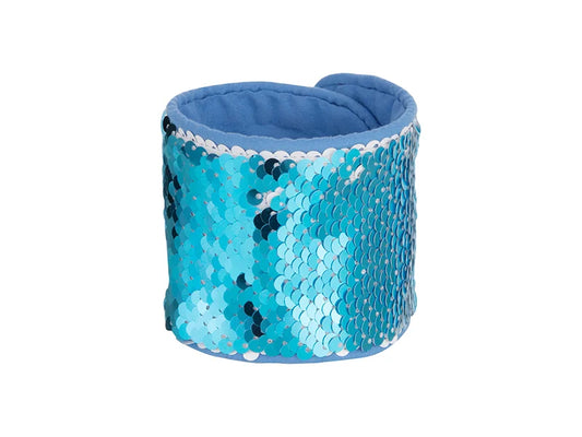 Sublimation Sequin Bracelet (Light Blue W/ White)