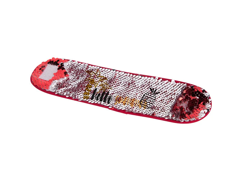 Sublimation Sequin Bracelet (Red W/ White)