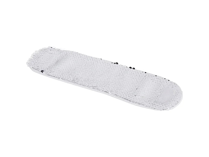 Sublimation Sequin Bracelet (White W/ Silver)