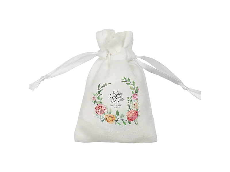 Sublimation Double-Sided Plush Drawstring Bag(9*14cm)