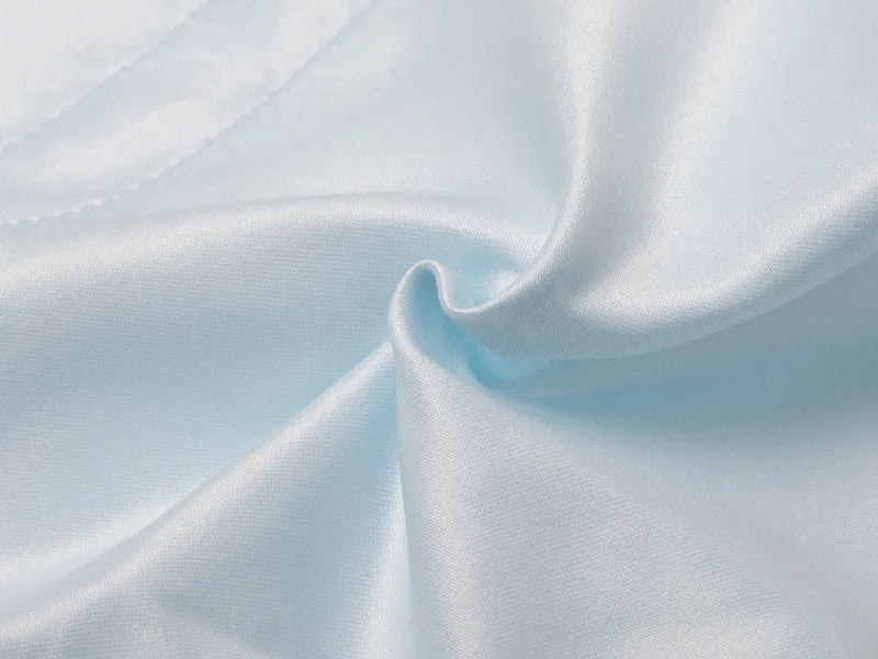 Sublimation Light Blue Satin Drawstring Bag(9*14cm)