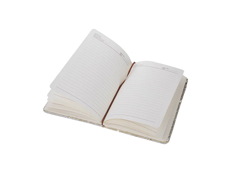 Sublimation A5 Sequin Notebook (Silver W/ White)