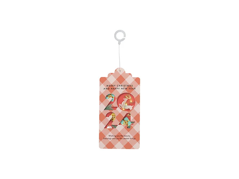 Sublimation PET Ornament (Wishing Card Shape, 5*10cm)