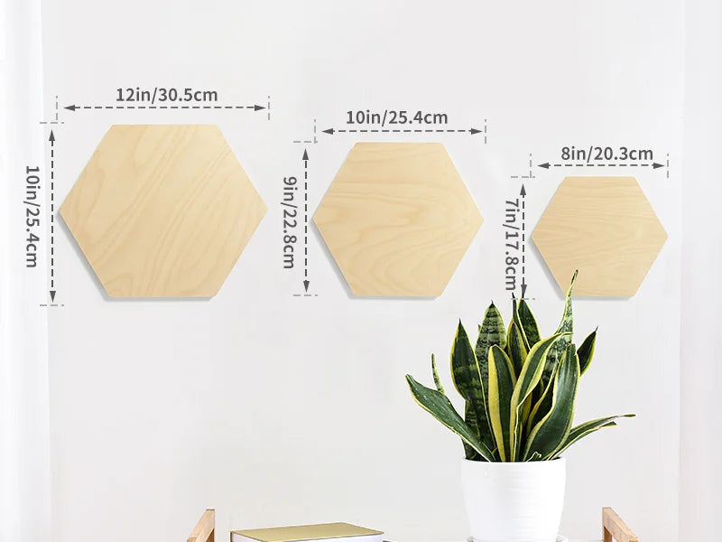 Sublimation Blanks Plywood Hexagonal Photo Frame(25.4*30.5*1.5cm)