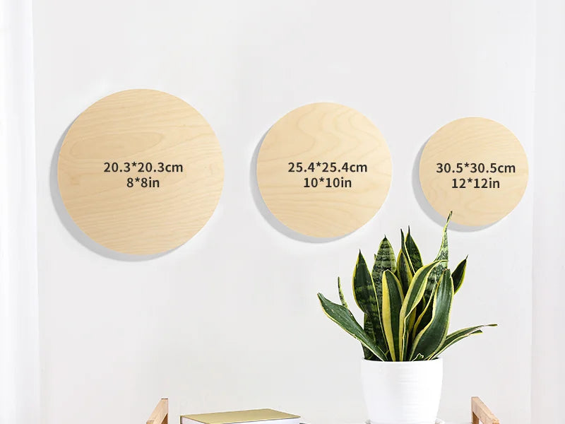 Sublimation Blanks Plywood Round Photo Frame(φ30.5*1.5cm)