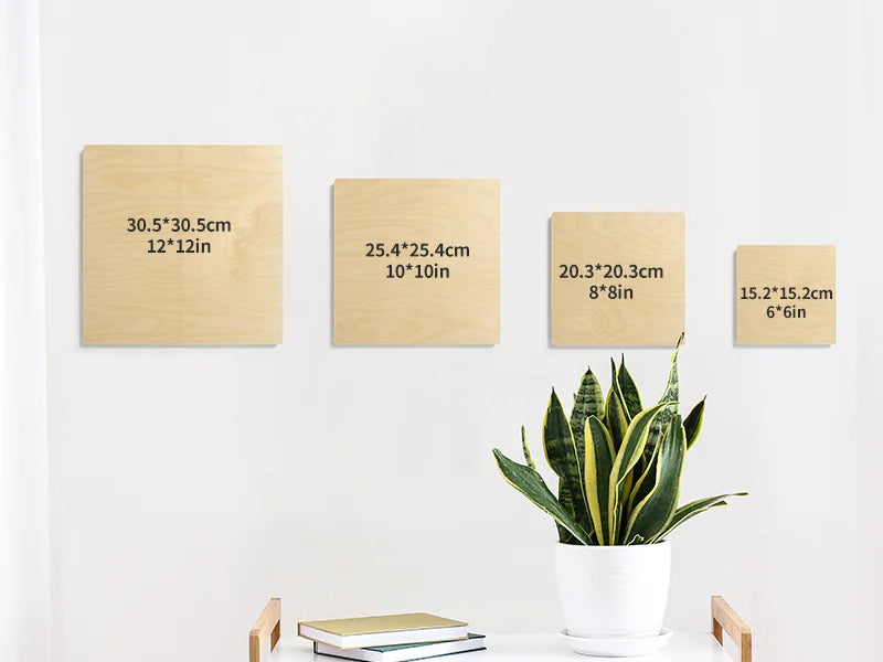 Sublimation Blanks Plywood Square Photo Frame(25.4*25.4*1.5cm)