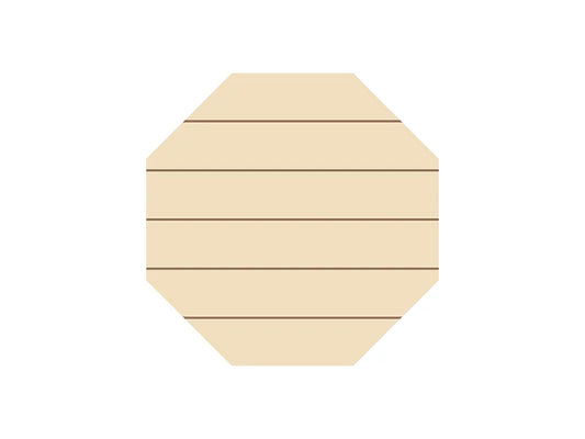 Sublimation Blanks Hexagon Plywood Sign w/ Stripes (25.4*25.4*1.5cm)