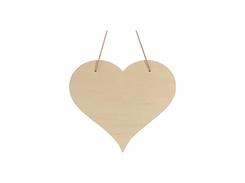 Sublimation Plywood Door Hanger (Heart Shape,29.8*26.3*0.5cm)