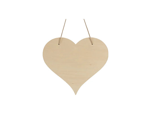 Sublimation Plywood Door Hanger (Heart Shape,29.8*26.3*0.5cm)