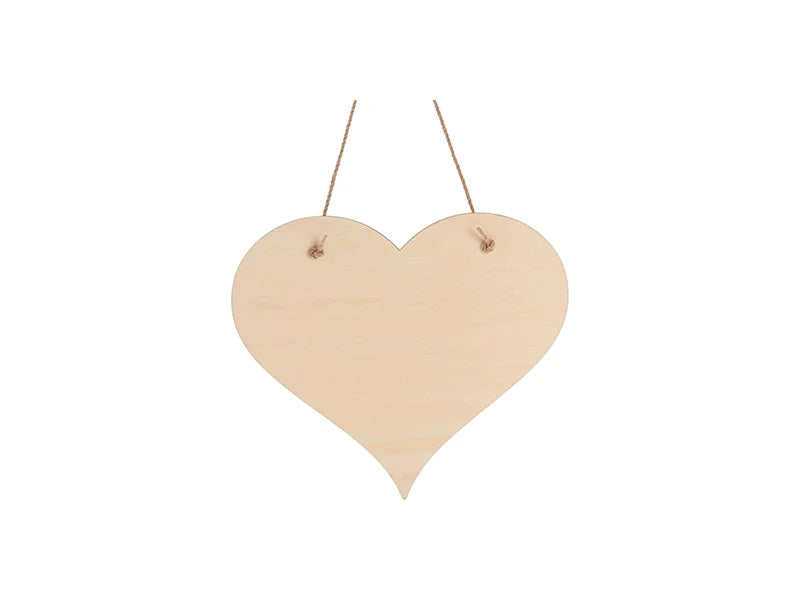 Sublimation Plywood Door Hanger (Heart Shape,29.8*26.3*0.5cm)