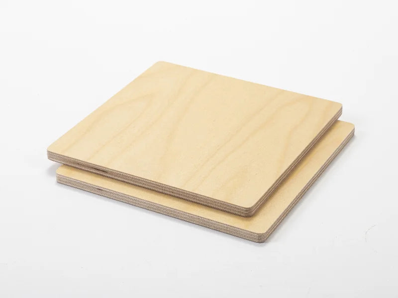 Sublimation Blanks Plywood Sample 2PK  (20*20*0.9cm, 7.87inch*7.87inch*0.35inch)