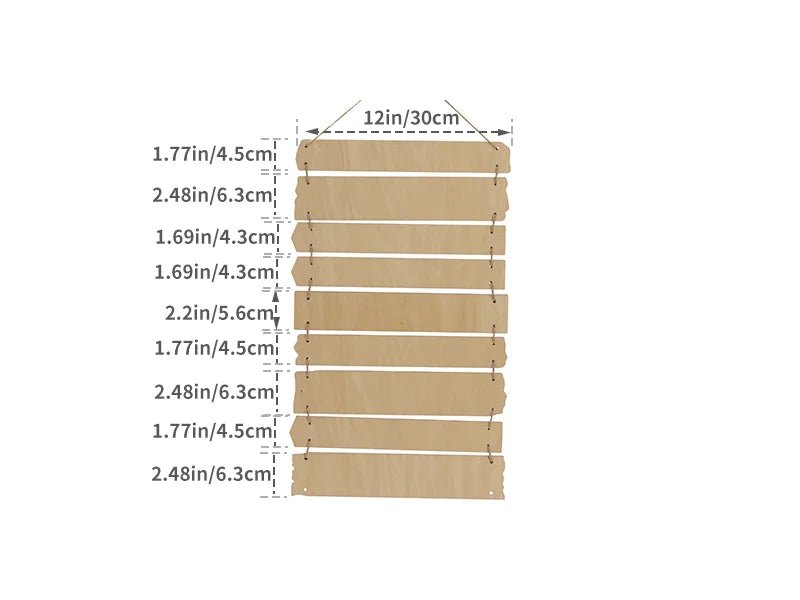 Sublimation Blanks 9 Pieces Plywood Hanging Wall Signs (Rectangle)