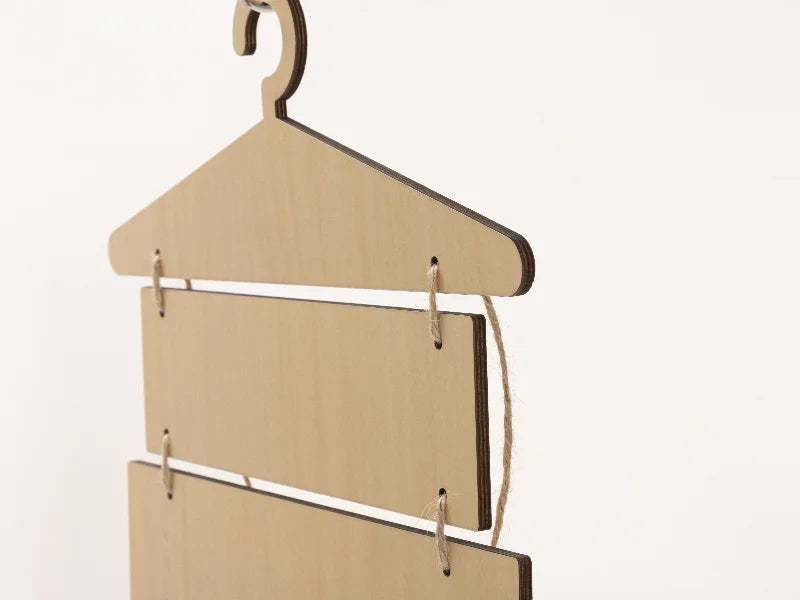 Sublimation Blanks 5 Pieces Laundry Room Plywood Hanging Wall Signs (Hanger & Rectangle)