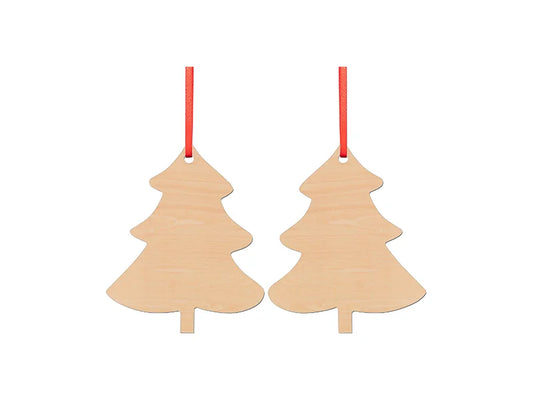 Sublimation Blanks Double-sided Plywood Ornament (Tree)