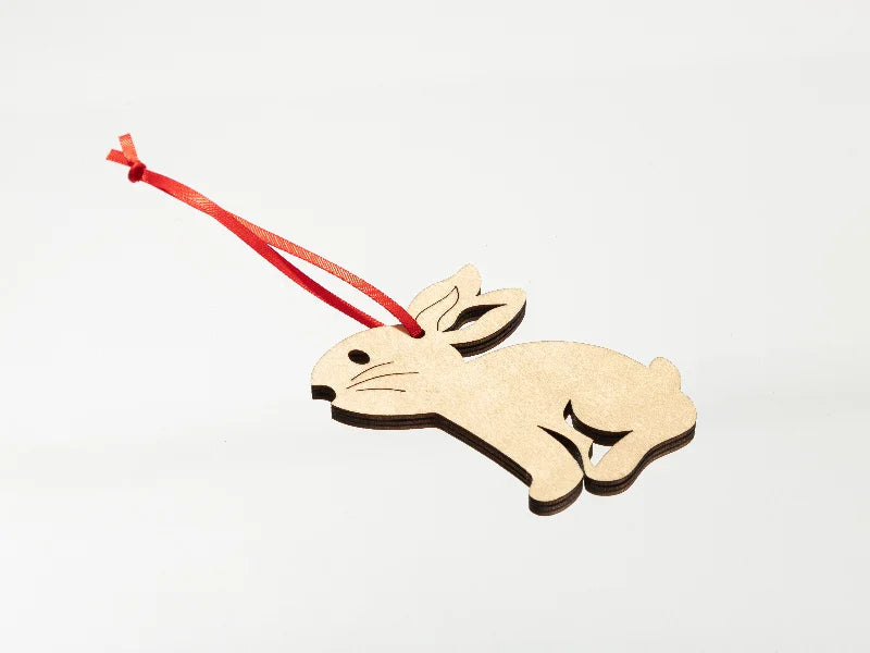 Sublimation Blanks Double-sided Plywood Ornament (Easter Bunny)