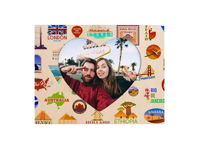 Sublimation Plywood Heart Frame (25*19cm)