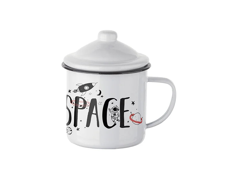 Sublimation 12oz Enamel Mug with Lid (MOQ: 3000)