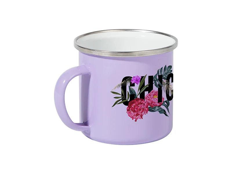 Sublimation 12oz/360ml Colored Enamel Mug (Lavender)