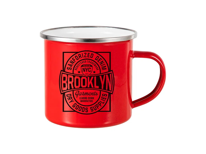 Sublimation 12oz Enamel Mug (Red)