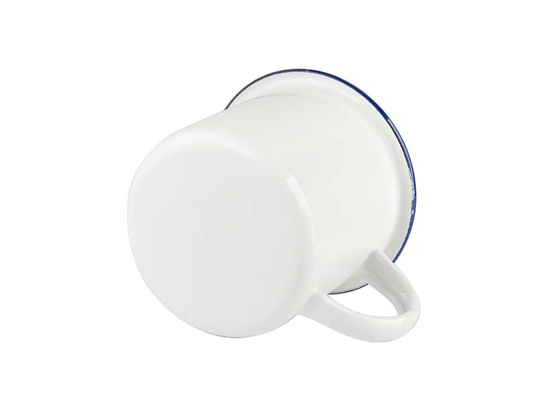 Sublimation 12oz/360ml Enamel Cup with Blue Rim