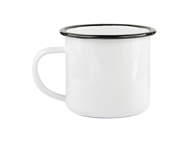 Sublimation 12oz/360ml Enamel Cup with Black Rim