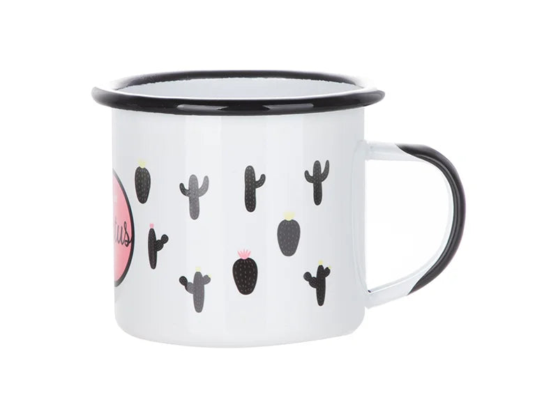 Sublimation 12oz/360ml Inner and Rim Enamel Mug (Black)