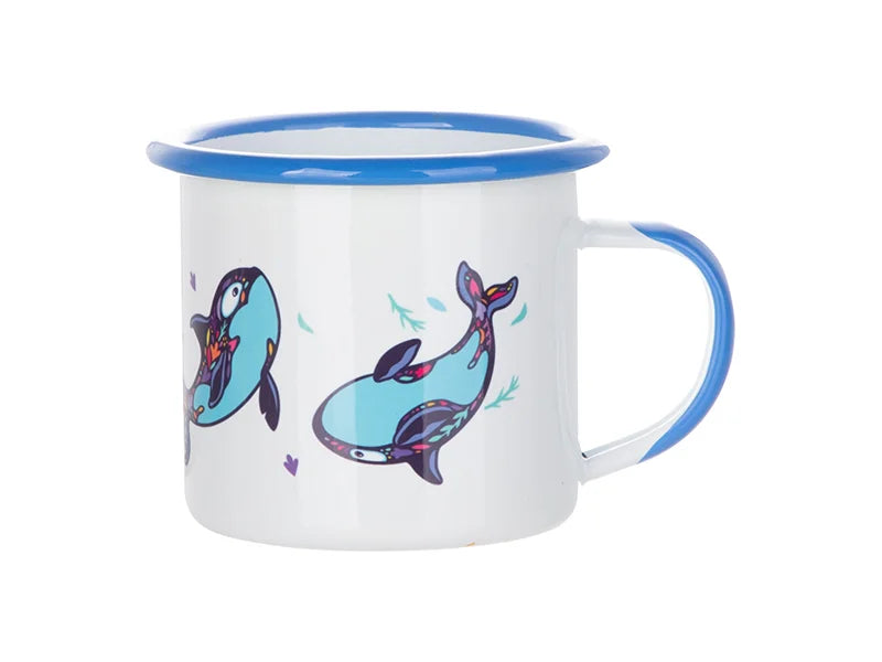 Sublimation 12oz/360ml Inner and Rim Enamel Mug (Light Blue)