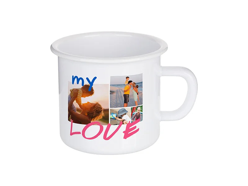 Sublimation 17oz/500ml Enamel Mug with White Rim