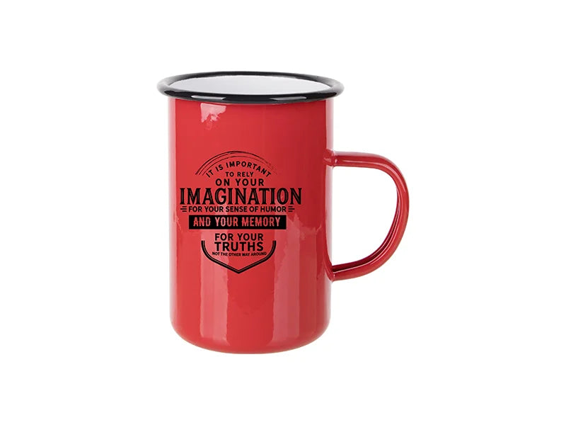 Sublimation 15oz/450ml Enamel Mug (Red) MOQ:2000pcs