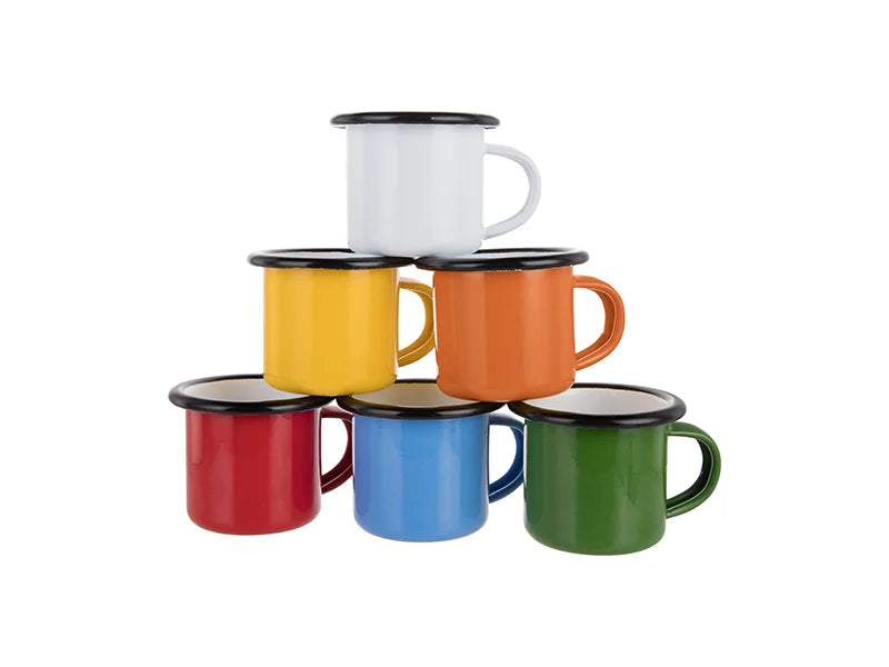 Sublimation 3oz/100ml Enamel Mug (Blue Edge)