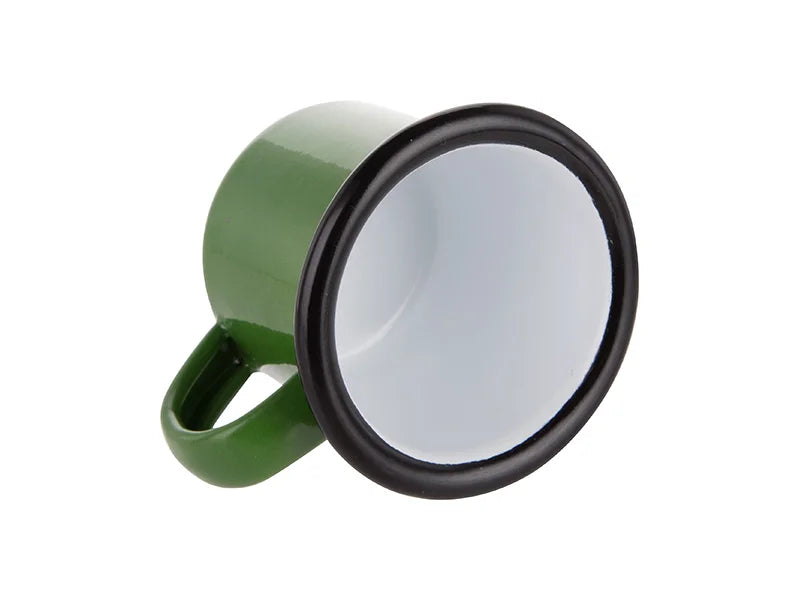 Sublimation 3oz/100ml Enamel Mug (Green, Black Edge)