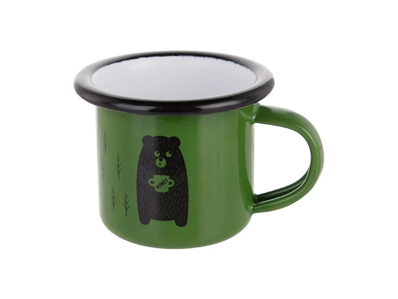 Sublimation 3oz/100ml Enamel Mug (Green, Black Edge)