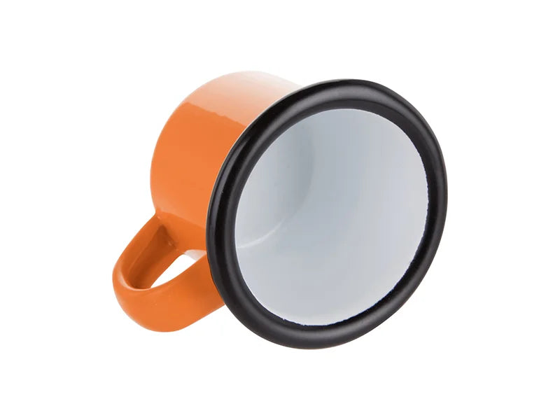 Sublimation 3oz/100ml Enamel Mug (Orange, Black Edge)