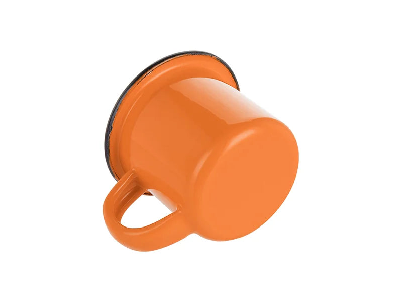 Sublimation 3oz/100ml Enamel Mug (Orange, Black Edge)