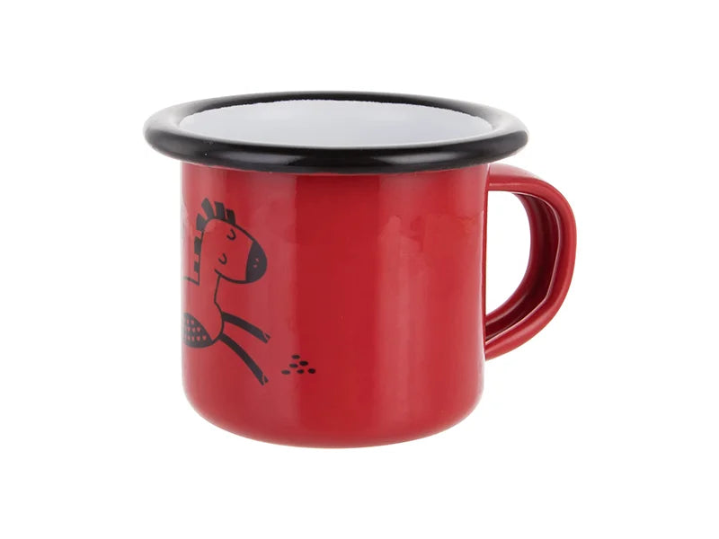 Sublimation 3oz/100ml Enamel Mug (Red, Black Edge)