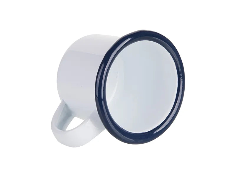 Sublimation 3oz/100ml Enamel Mug (Blue Edge)