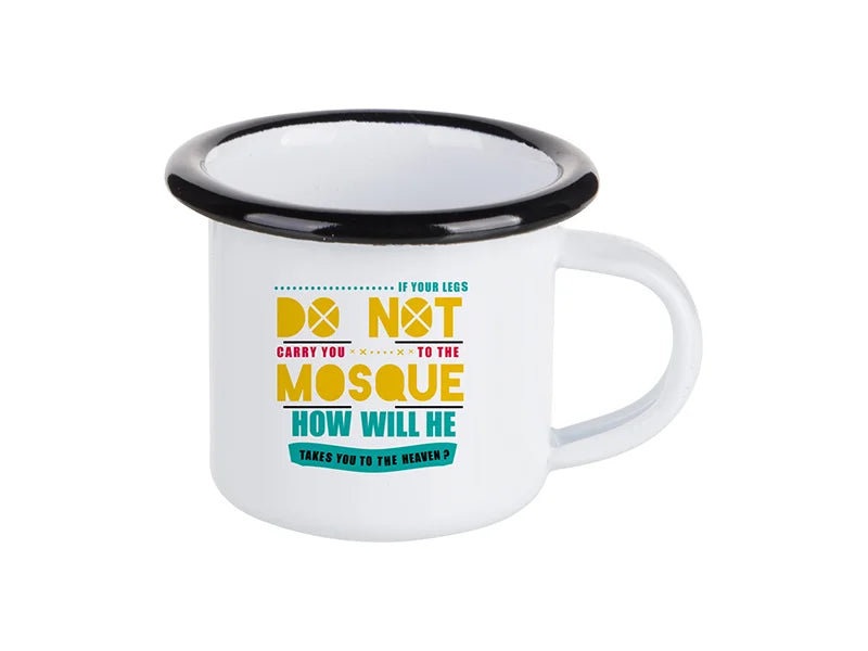 Sublimation 3oz/100ml Enamel Mug (Black Edge)