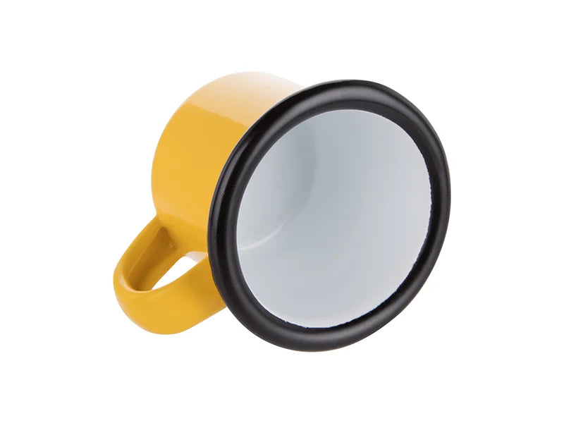 Sublimation 3oz/100ml Enamel Mug (Yellow, Black Edge)