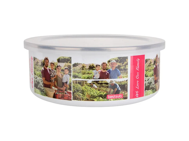 Sublimation 30oz/900ml Enamel Bowl w/ Lid