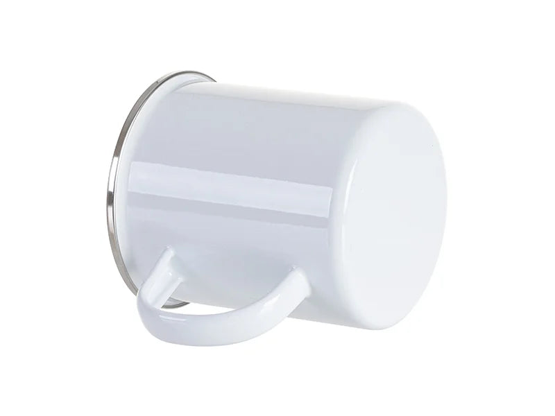 Sublimation Blanks 17oz/500ml Enamel Cup w/ Flat Bottom(White)