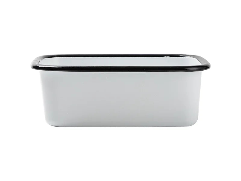 Sublimation Blanks White Rectangle Enamel Plate(Black Edge, 20*14.5cm)