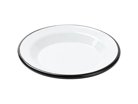 Sublimation Blanks White Round Enamel Plate(Black Edge, φ14.5cm)