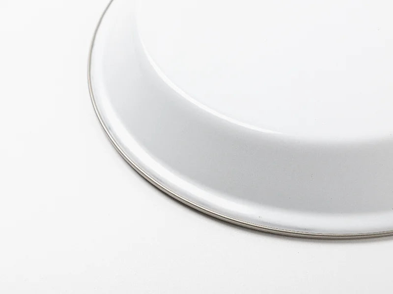 Sublimation Blanks White Round Enamel Plate(Silver Edge, φ25cm)