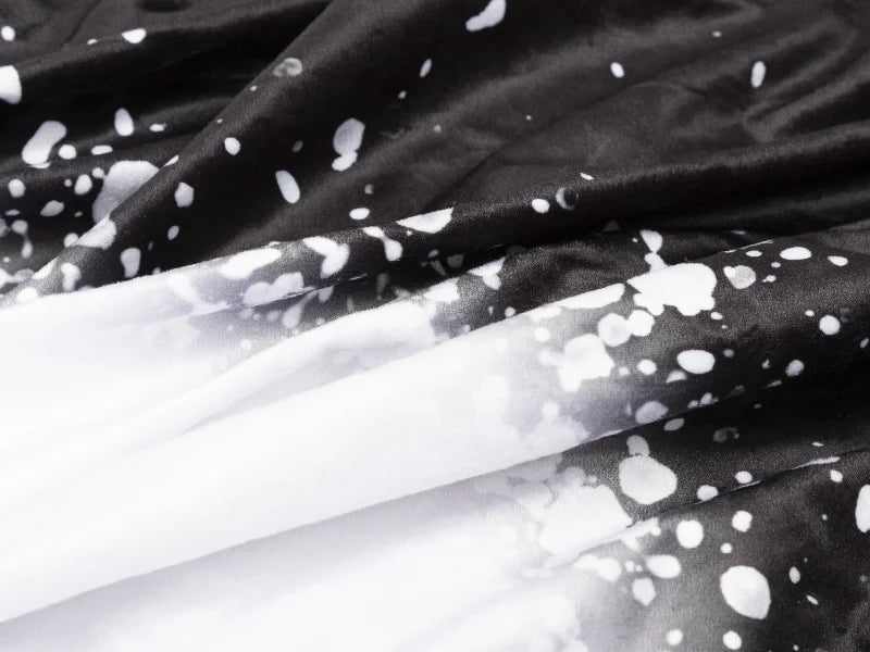 Sublimation Blanks Bleached Starry Plush Throw Blanket (Black Rectangle）