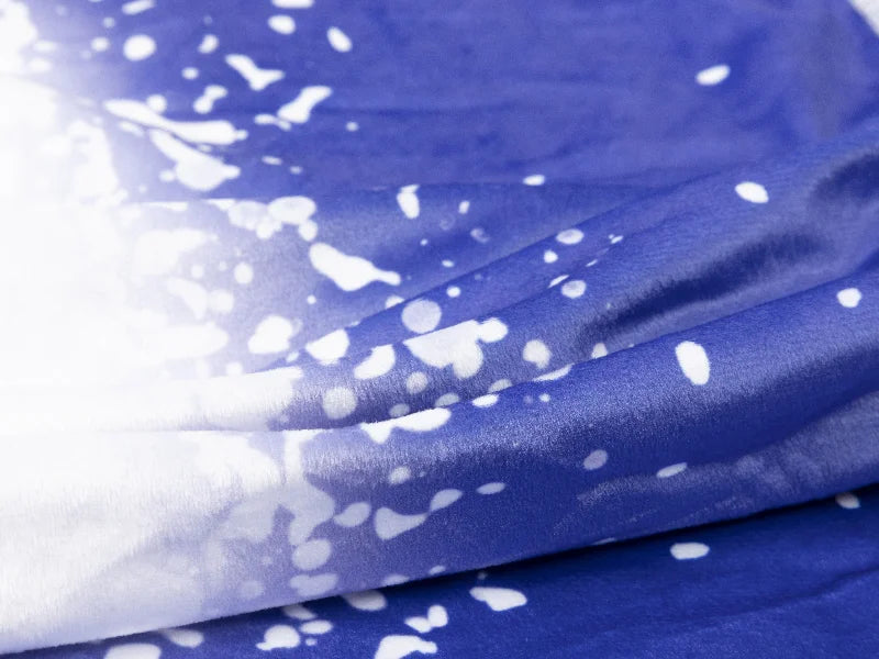 Sublimation Blanks Bleached Starry Plush Throw Blanket (Blue Heart)