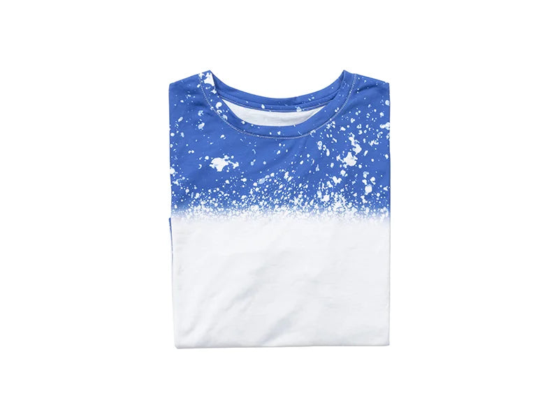 Blue Bleached Starry Cotton Feeling T-shirt for Sublimation Printing