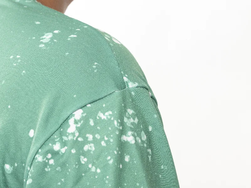 Green Bleached Starry Cotton Feeling T-shirt for Sublimation Printing