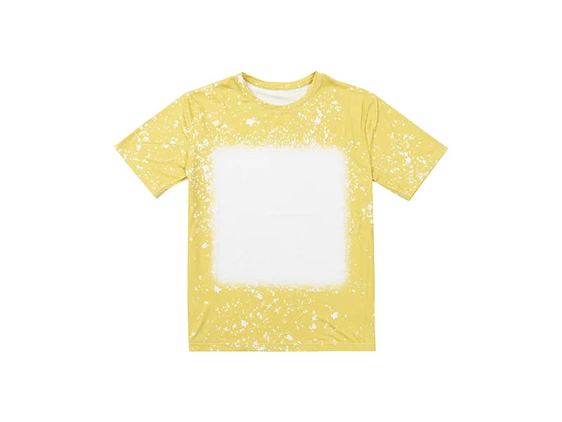 Yellow Bleached Starry Cotton Feeling T-shirt for Sublimation Printing