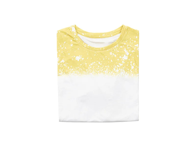 Yellow Bleached Starry Cotton Feeling T-shirt for Sublimation Printing